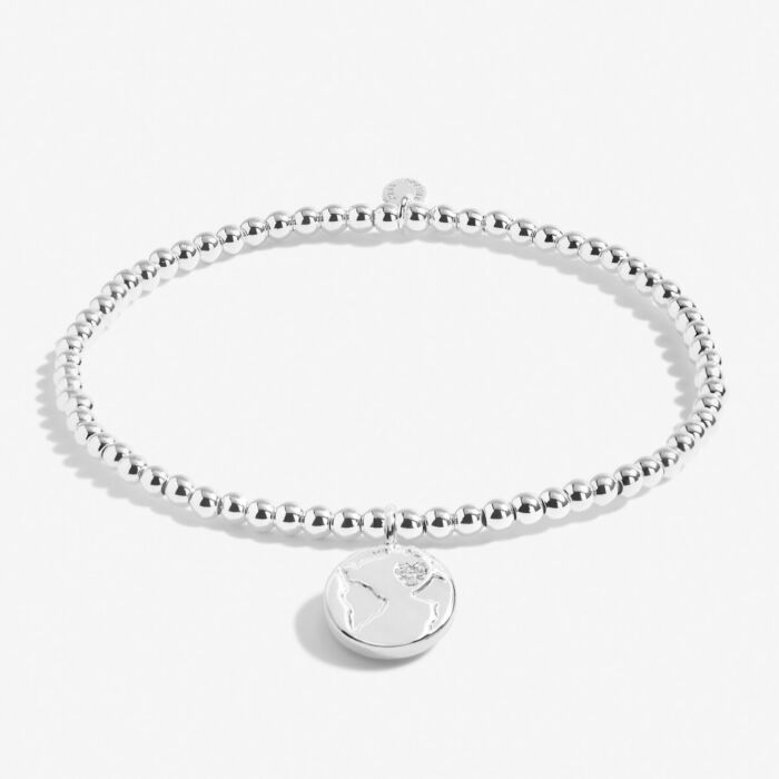 Joma Jewellery A Little 'You Mean The World To Me' Bracelet In Silver Plating